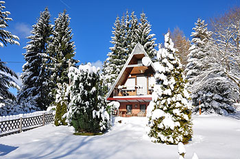 Ferienhaus Förster im Winter im Thüringer Wald